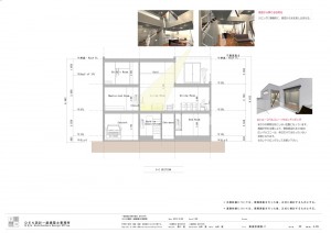 デザイン住宅　東京　断面図