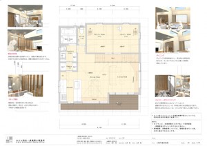 間取りデザイン03｜心地よい自然光が感じられるスキップフロアー空間